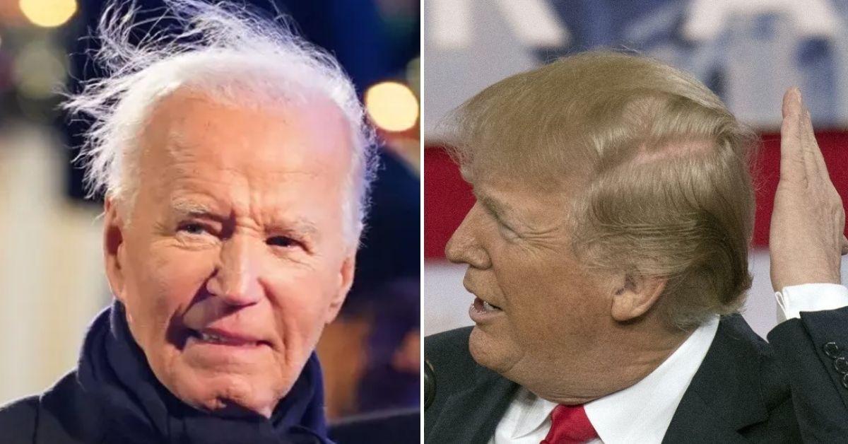 Biden’s Blowing Combover Mimics Trumps' At Final Tree Lighting