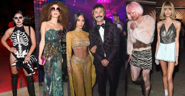Stars Halloween Dress Up Amal Clooney 1970s Adam Levine In Drag
