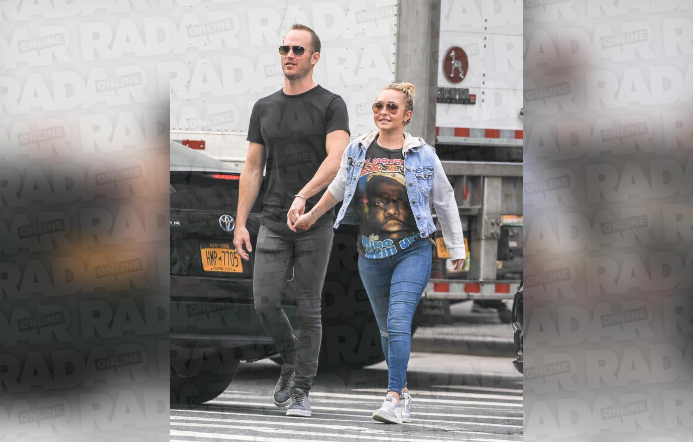 Hayden Panettiere and boyfriend's brother are spotted in New York City.