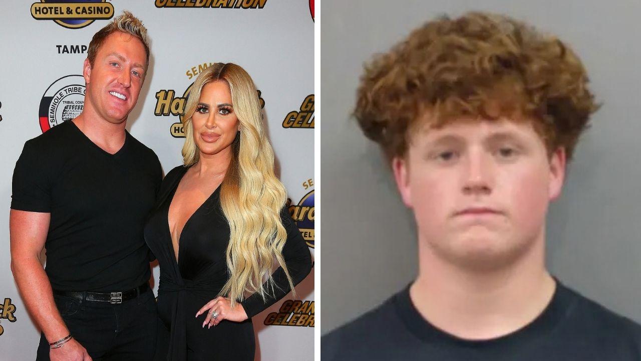 Split photo of Kroy Biermann, Kim Zolciak, and KJ Biermann