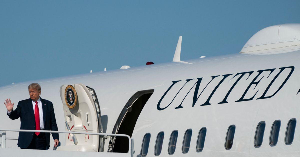 Photo of Donald Trump on Air Force One