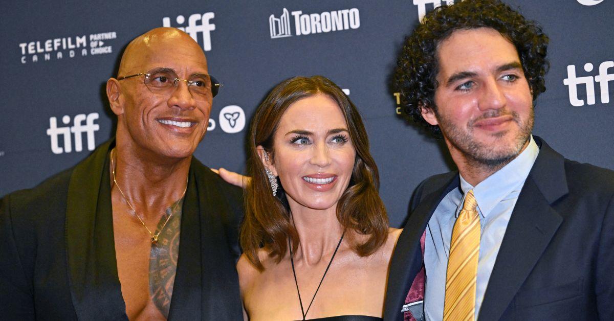Dwayne Johnson, Emily Blunt and Bennie Safdie