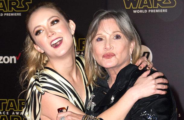 //billie lourd carrie fisher death instagram throwback pp