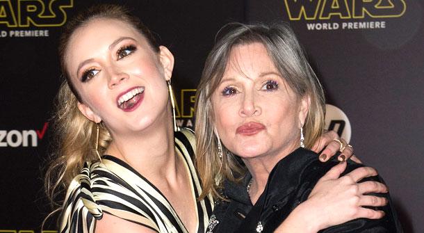 //billie lourd carrie fisher death instagram throwback pp