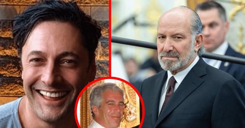 Photo of Simon Andriesz, Howard Lutnick, Jeffrey Epstein