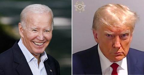 joe biden donald trump mugshot