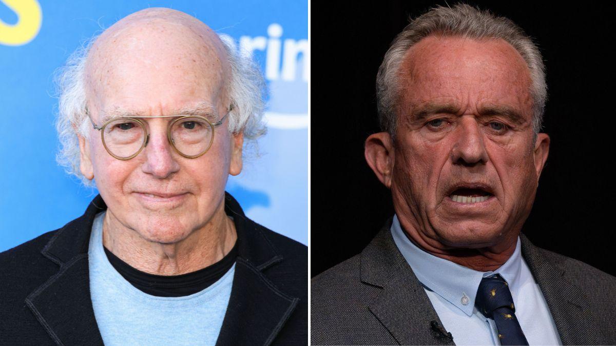 split image of Larry David and RFK Jr.