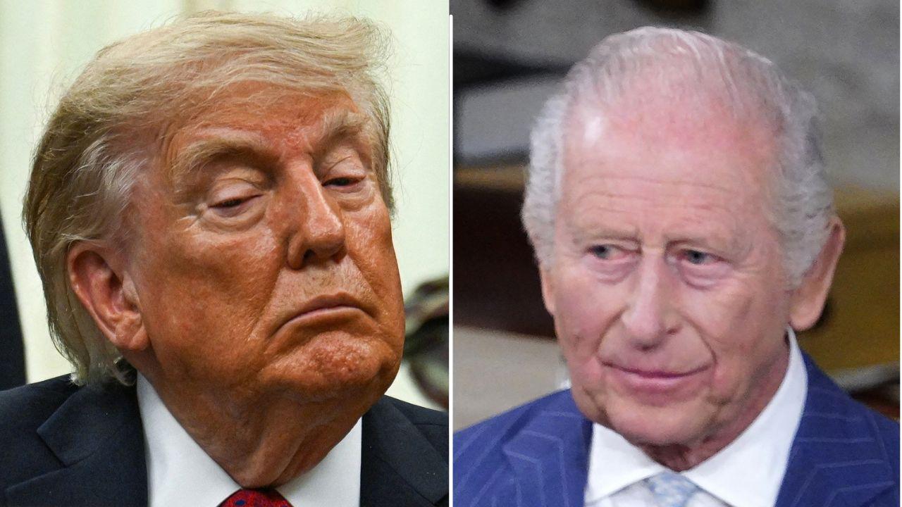 picture of Donald Trump and king charles