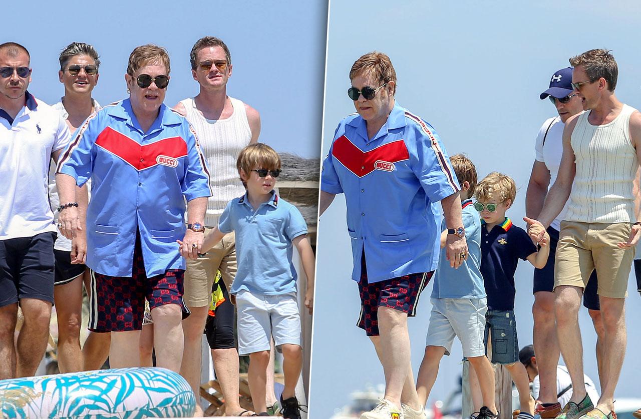Elton John & Neil Patrick Harris Go On Family Vacation