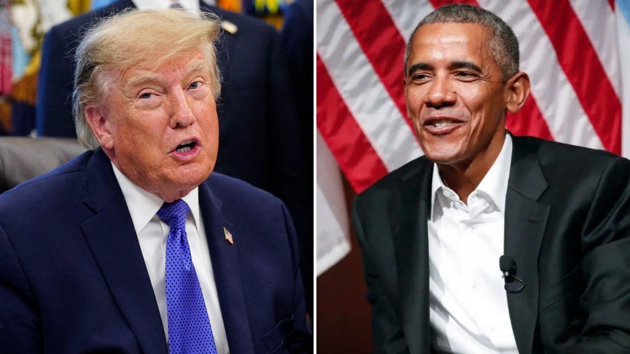 Photo of Donald Trump, Barack Obama