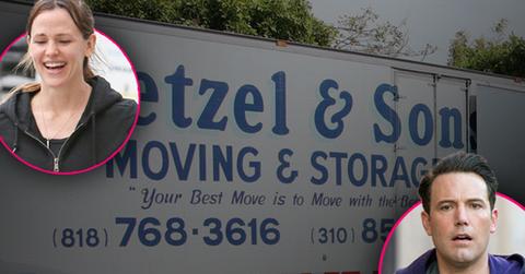 //jennifer garner ben affleck divorce moving trucks pp
