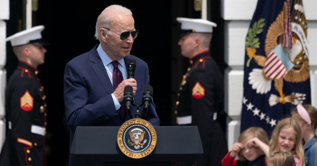 Photo of Joe Biden at a podium.