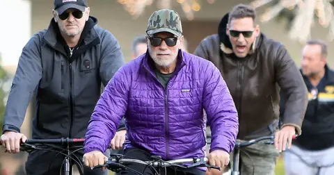 arnold schwarzenegger deines wrongdoing car crash lawsuit blames biker causing incident