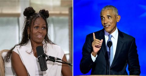 Split photo of Michelle Obama, Barack Obama