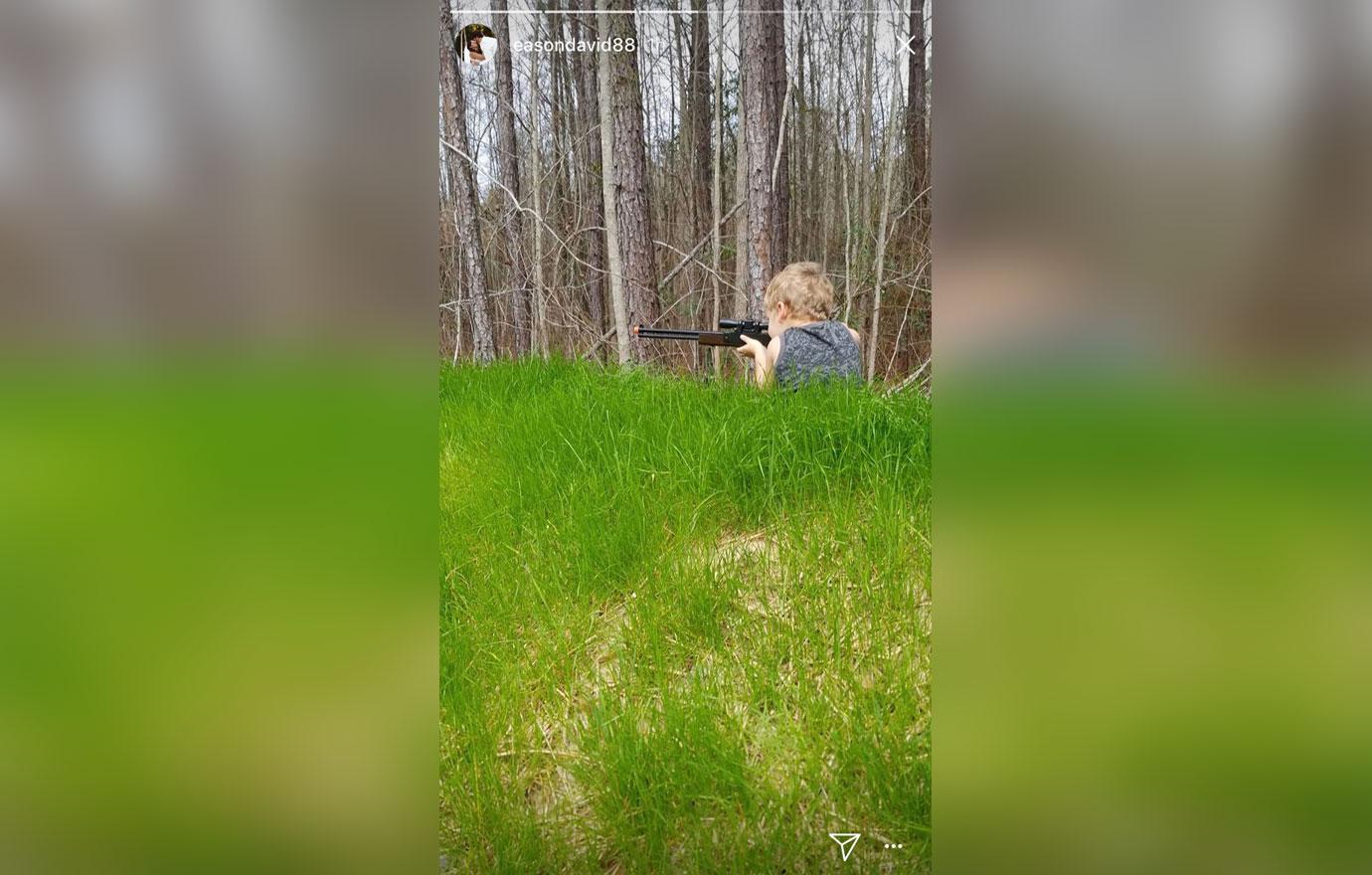 //jenelle evans son holding gun david eason fired teen mom