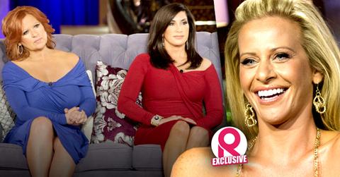 //dina manzo thrilled sister caroline jacqueline laurita are off rhonj she didnt want family drama caught on camera wide