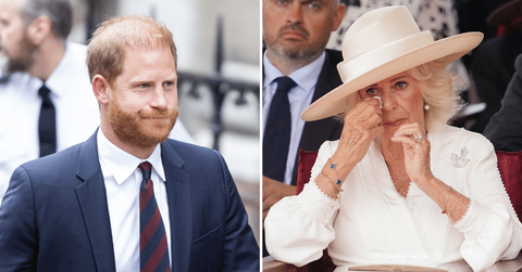 Split photo of Prince Harry, Camilla Parker Bowles
