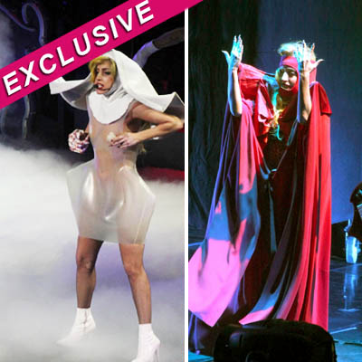 PHOTOS: Lady Gaga Looks Both Heavenly & Devilish After On-Stage Tumble