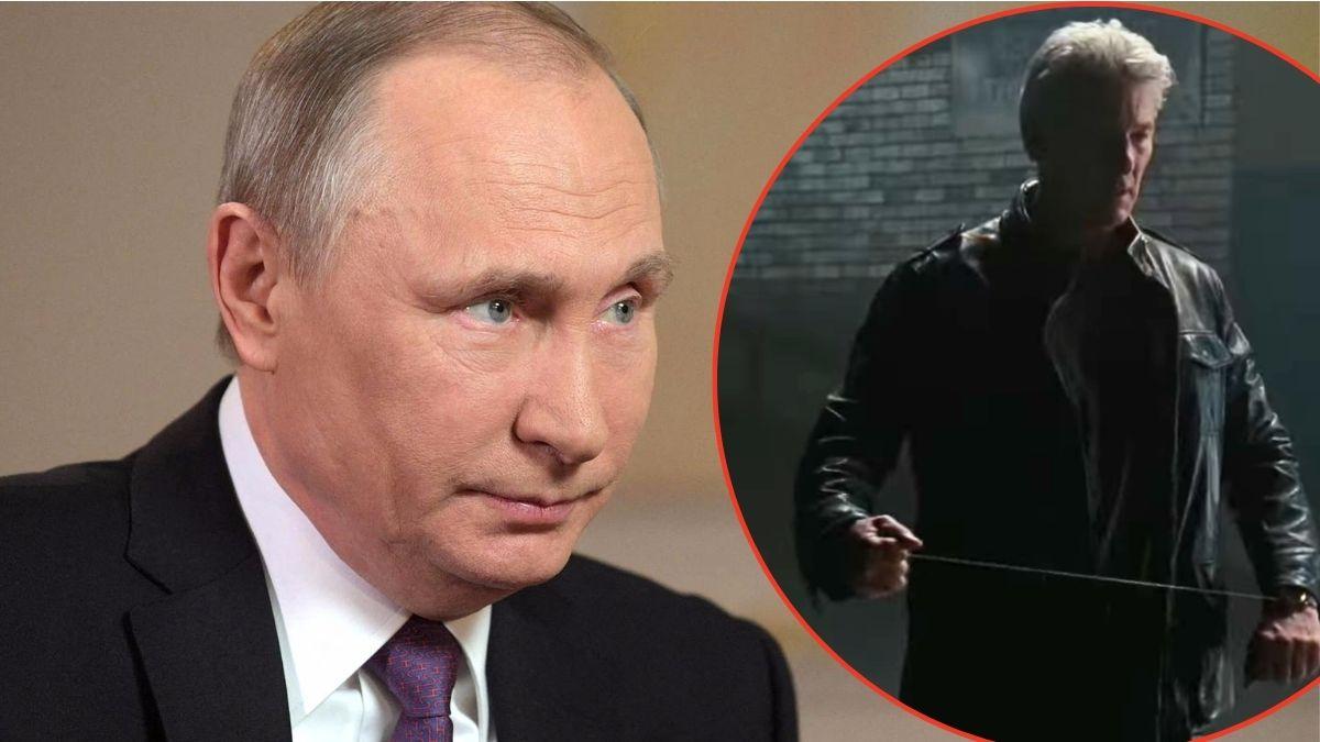 Split photos of Vladimir Putin and Richard Gere