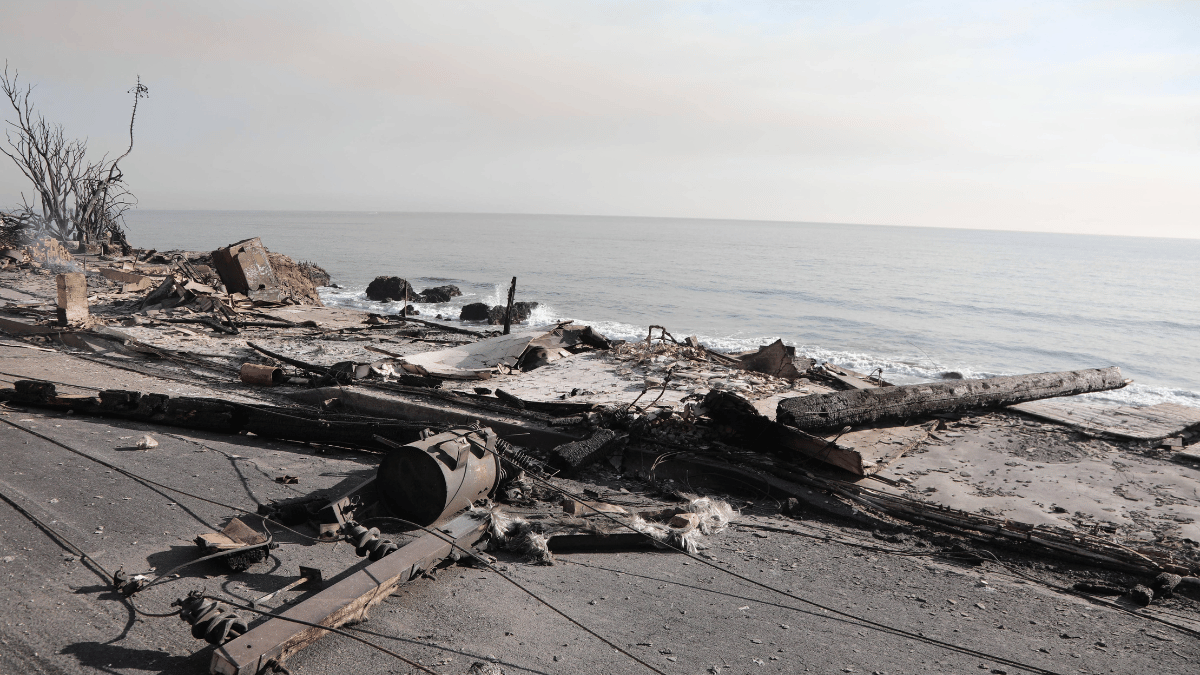 Photo of Malibu property damage 