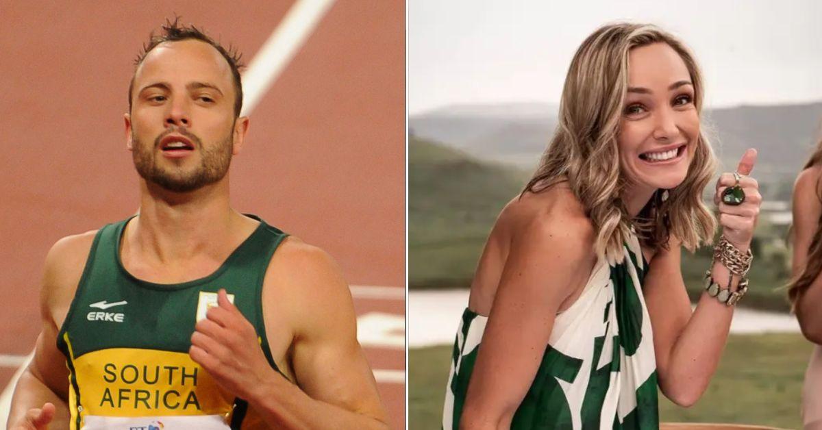 Composite photo of Oscar Pistorius and Rita Greyling