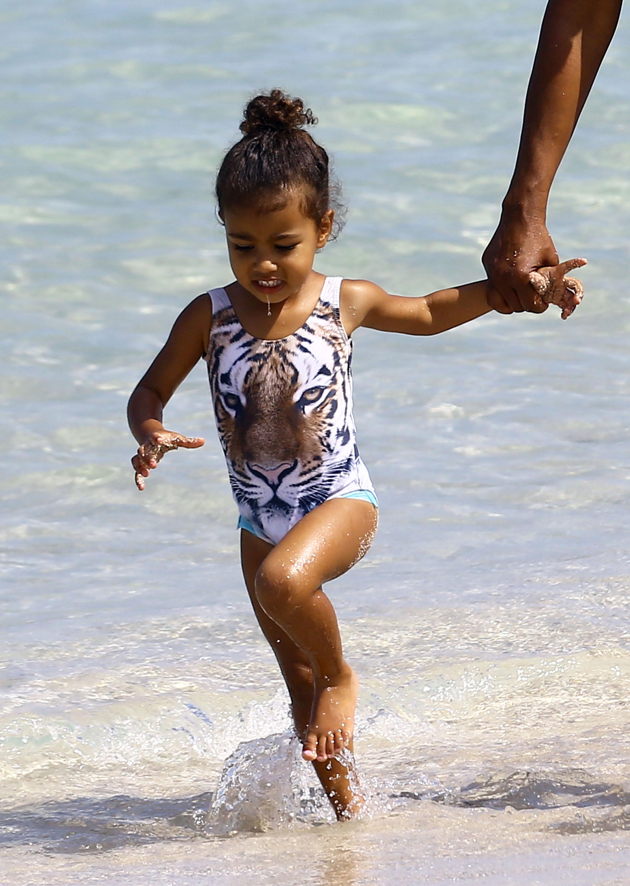 North West Tiger Swimsuit Beach Miami