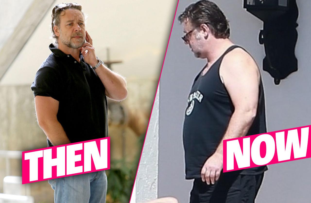 Pudgy Russell Crowe Reveals Massive Weight Gain While Vacationing In Mexico