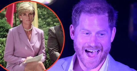 Split photos of Prince Harry and Princess Diana