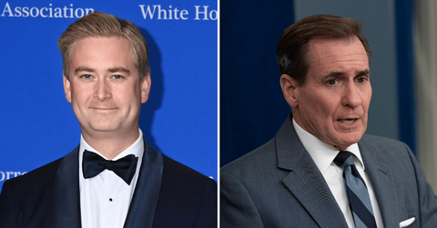 john kirby and peter doocy spar over white house support for israel
