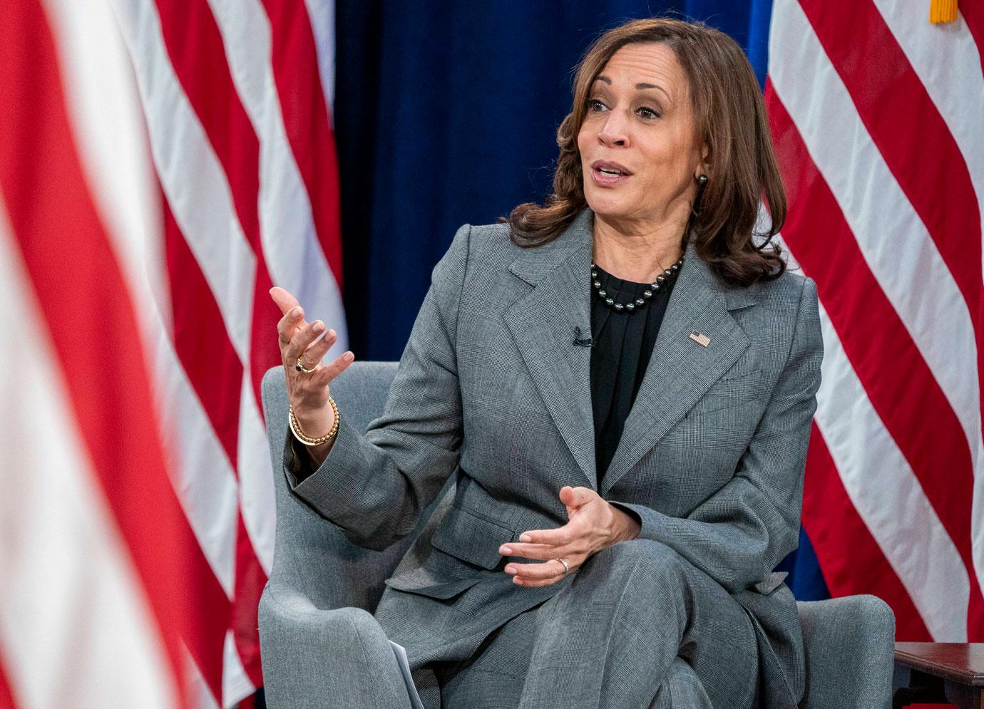 kamala harris ridiculed puff piece office decorations asking media better coverage