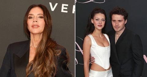 Split photos of Victoiria Beckham, Brooklyn Beckham and Nicola Peltz