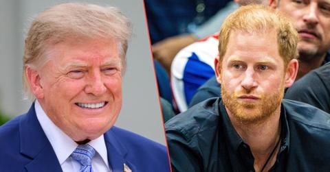 Split photos of Donald Trump and Prince Harry