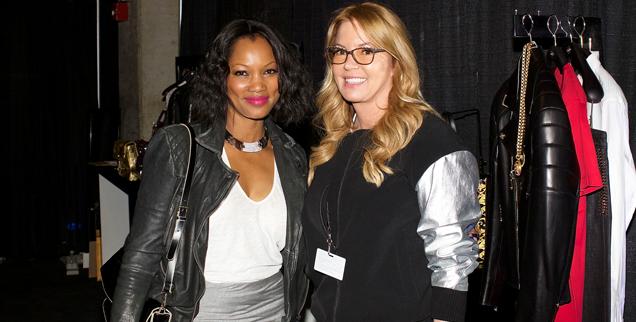 //garcelle beauvais and jeanie buss at the lakers versace shopping event benefiting the lakers youth foundation staples center foundation