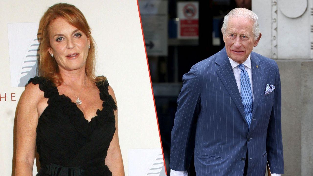 Split photo of Sarah Ferguson and King Charles
