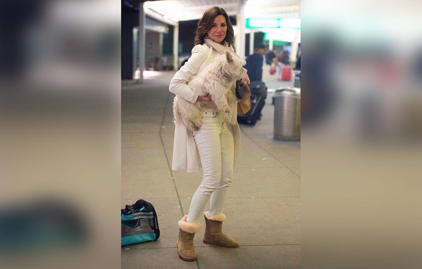 Luann De Lesseps Smokes Cigarette Flight NYC