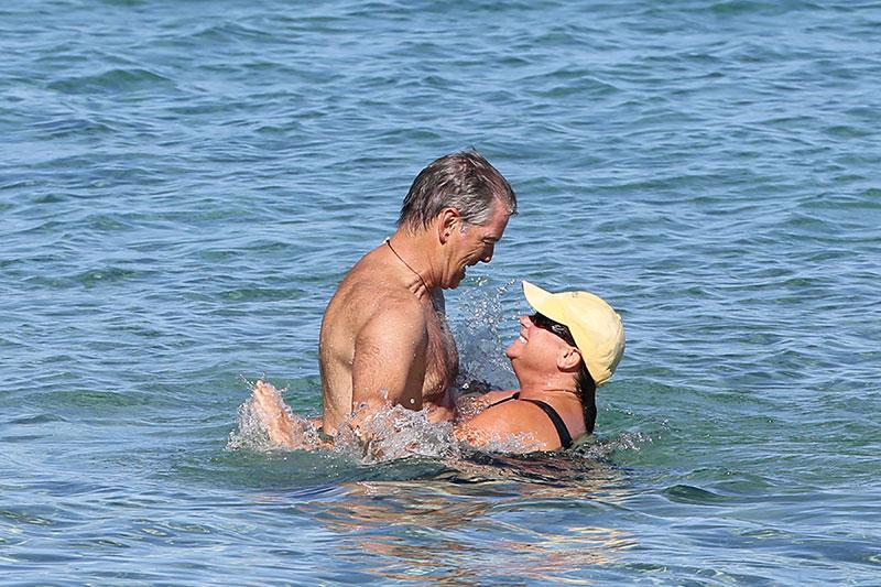 Pierce Brosnan Keely Shaye Smith PDA Beach