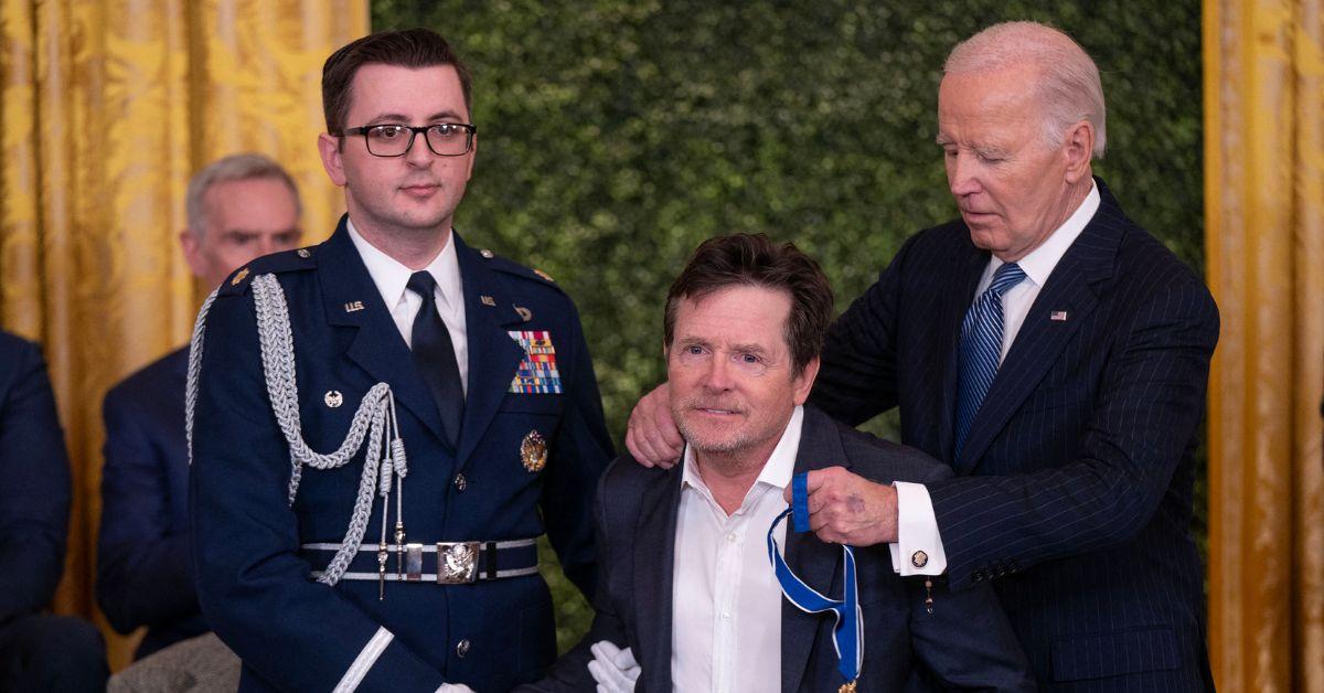 picture of Michael J. Fox and Joe Biden