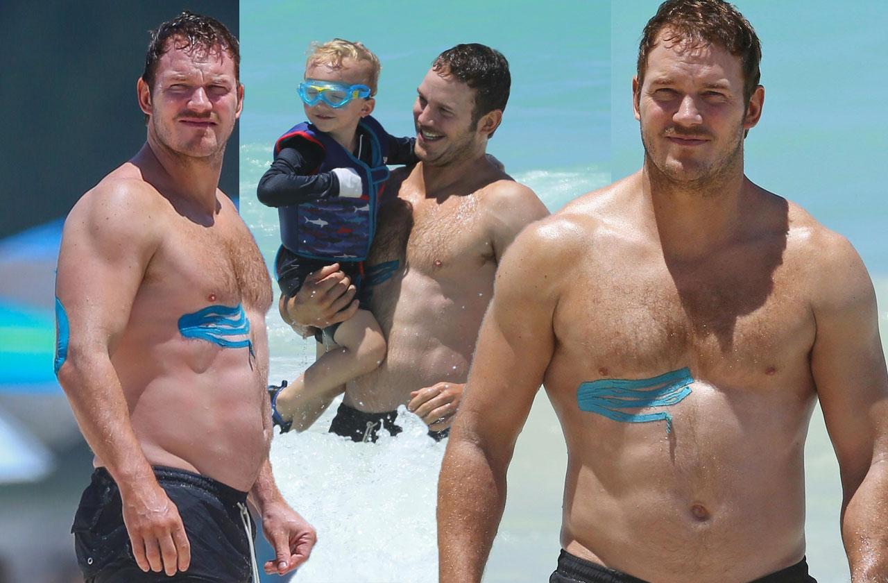 chris pratt shirtless beach body pics