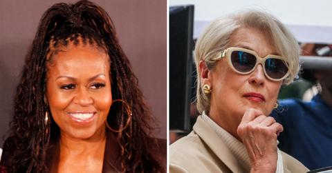 Photo of Michelle Obama and Miranda Priestly