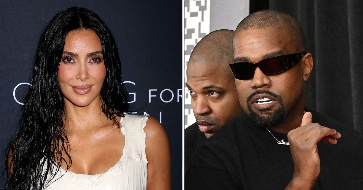 Composite photo of Kim Kardashian and Kanye West