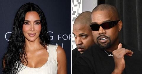 Composite photo of Kim Kardashian and Kanye West