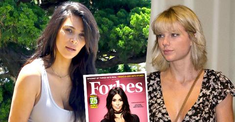 //Kim Kardashian Taylor Swift Forbes Cover Feud Revenge pp