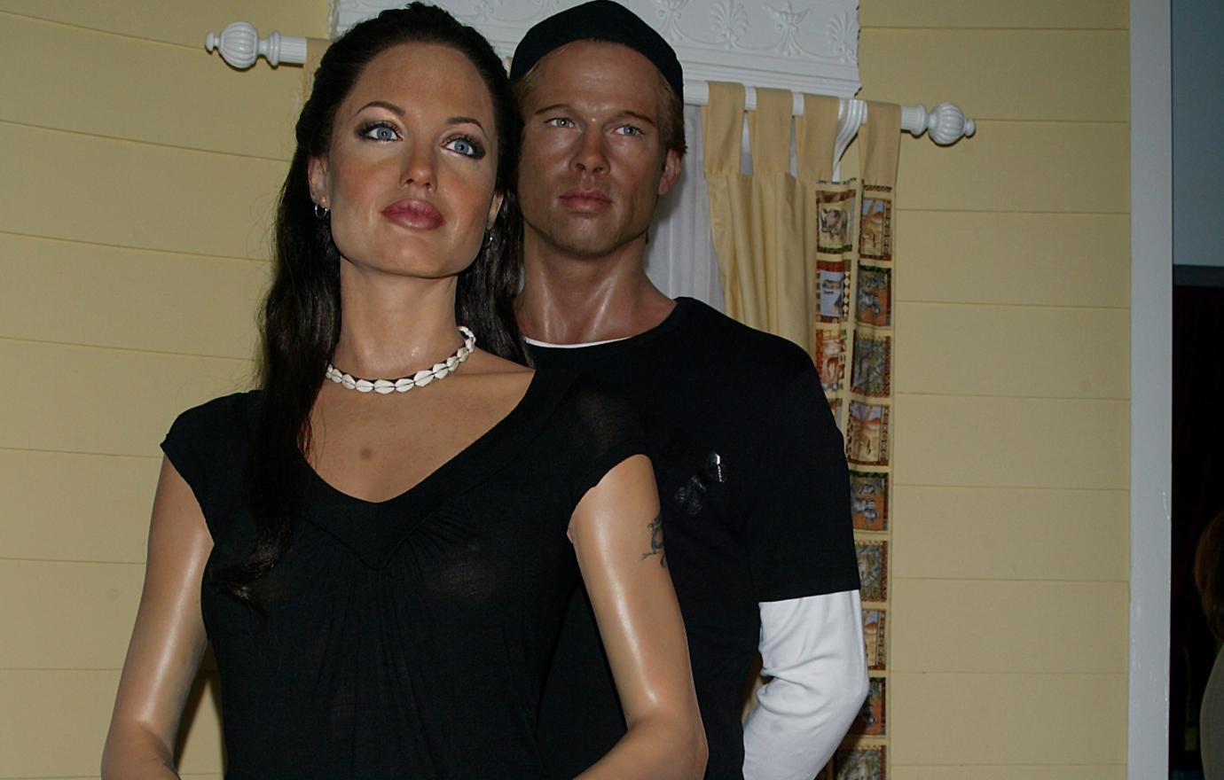 wax likenesses of Angelina Jolie and Brad Pitt