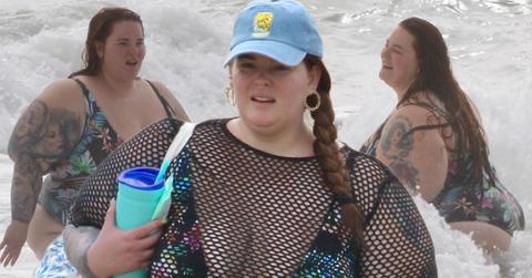 Tess Holliday spends the day at Malibu beach in a one piece bikini.