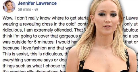 //Jennifer lawrence fashion response versace dress pp