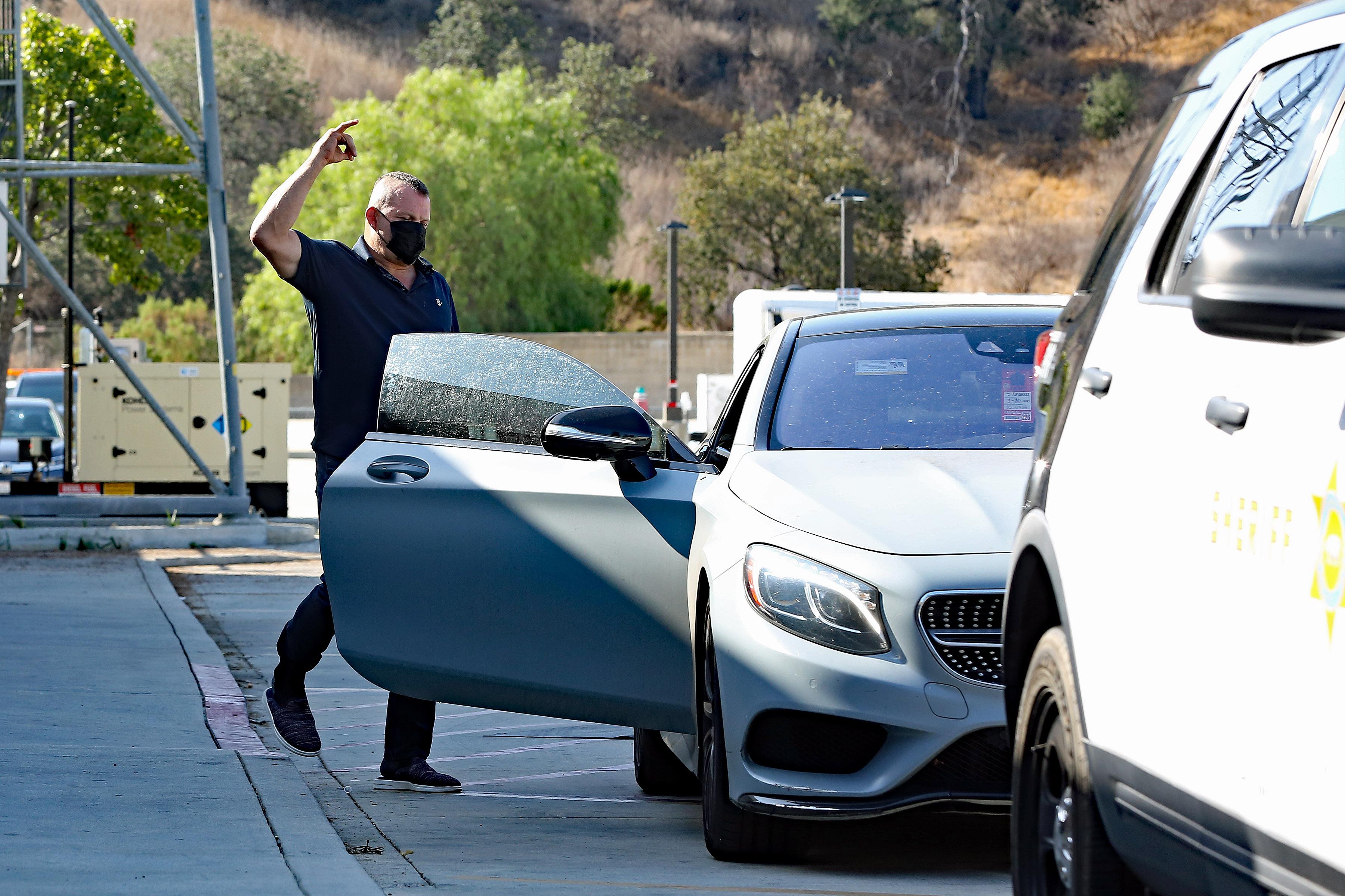 ufc champ chuck liddell throws fist air after released from jail following domestic battery arrest