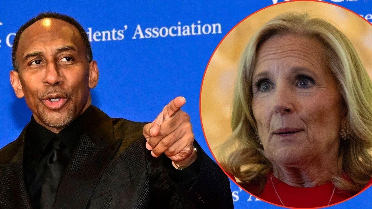 picture of Stephen A. Smith and Jill Biden