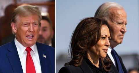 Composite photo of Donald Trump, Kamala Harris and Joe Biden.