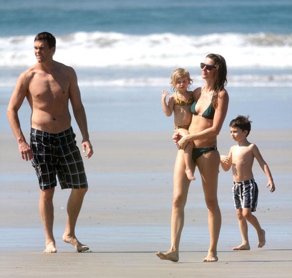 Gisele Bundhen Bikini Photos -- Family Beach Day In Costa Rica