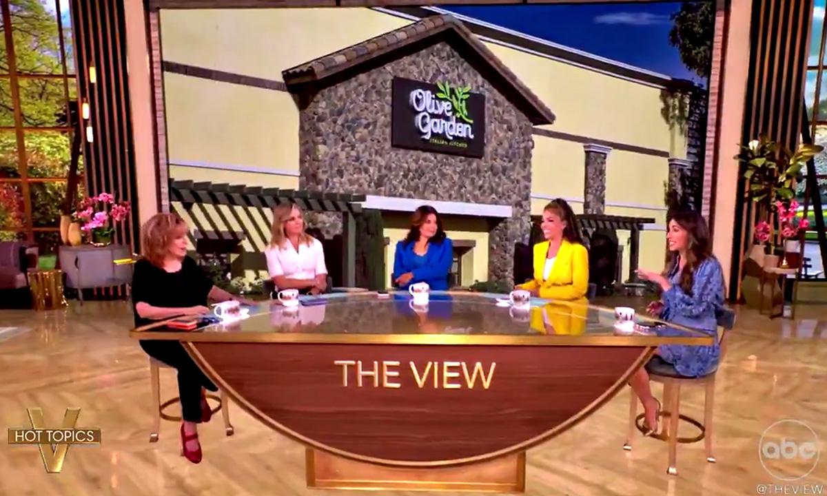 Joy Behar was puzzled by the Olive Garden comparison.